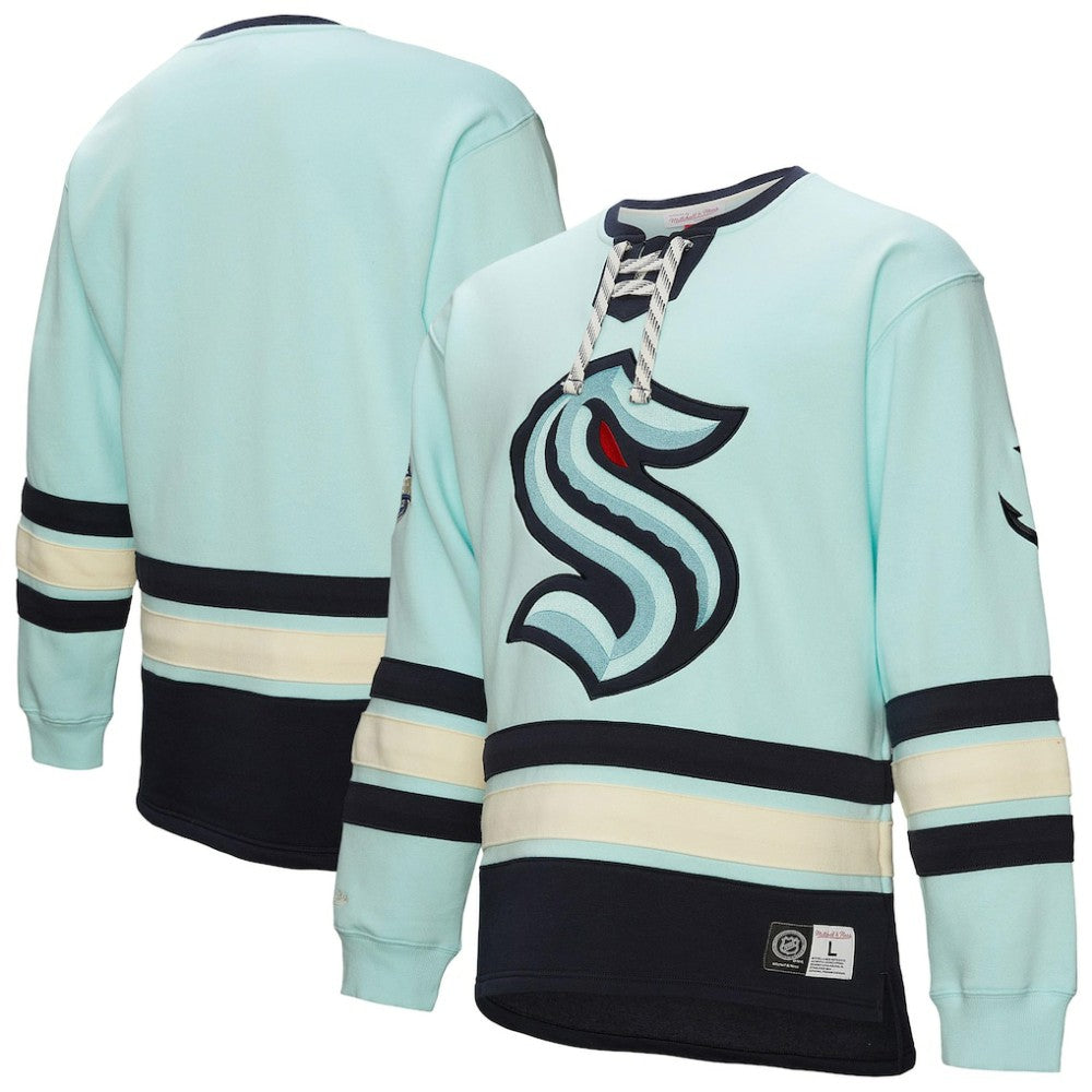 Seattle Kraken Heritage Lace-Up Pullover Sweatshirt For Sale