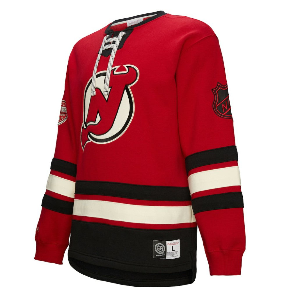 New Jersey Devils Heritage Lace-Up Pullover Sweatshirt Outlet