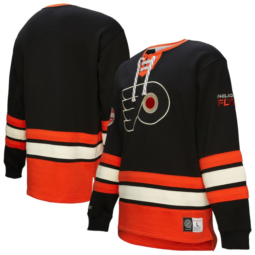 Philadelphia Flyers Heritage Lace-Up Pullover Sweatshirt Outlet