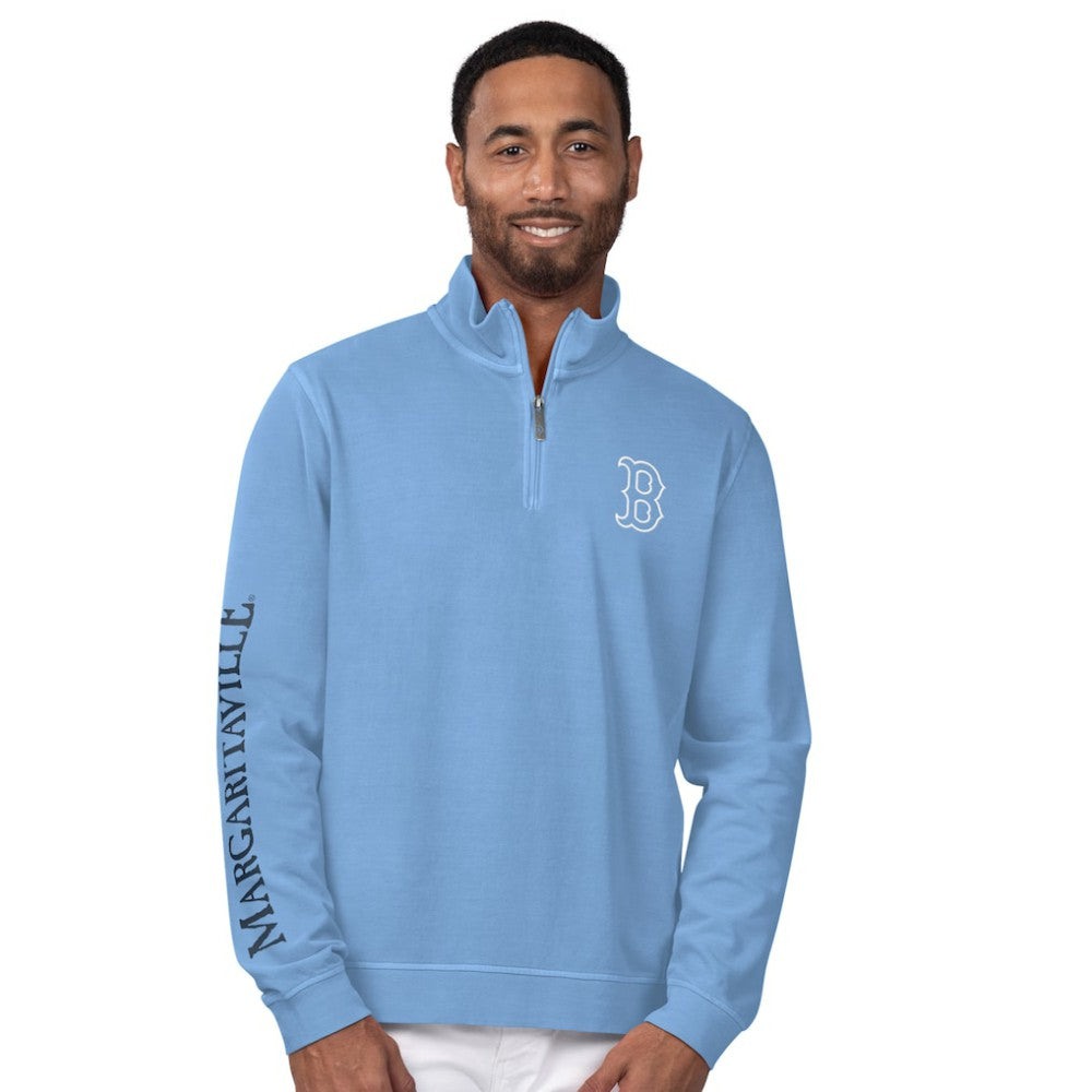 Boston Red Sox Margaritaville First Pitch Quarter-Zip Pullover Top | MLB Outlet