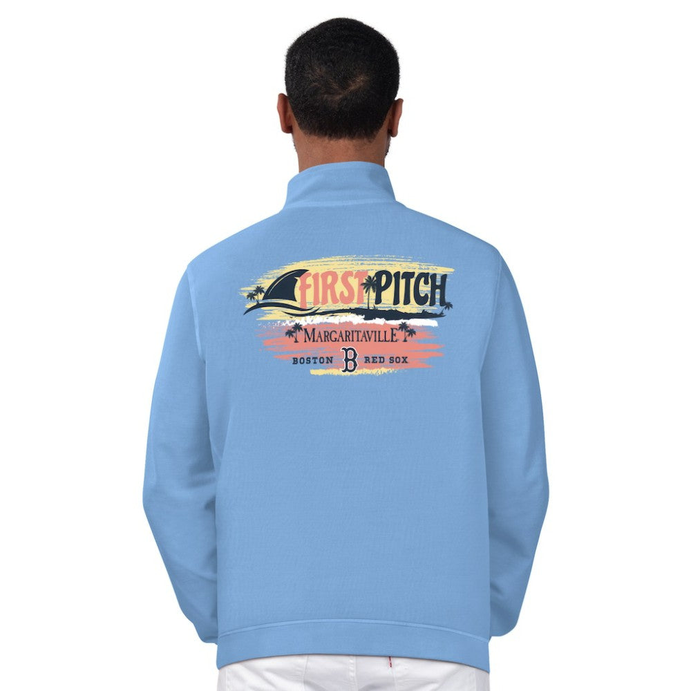 Boston Red Sox Margaritaville First Pitch Quarter-Zip Pullover Top | MLB Outlet