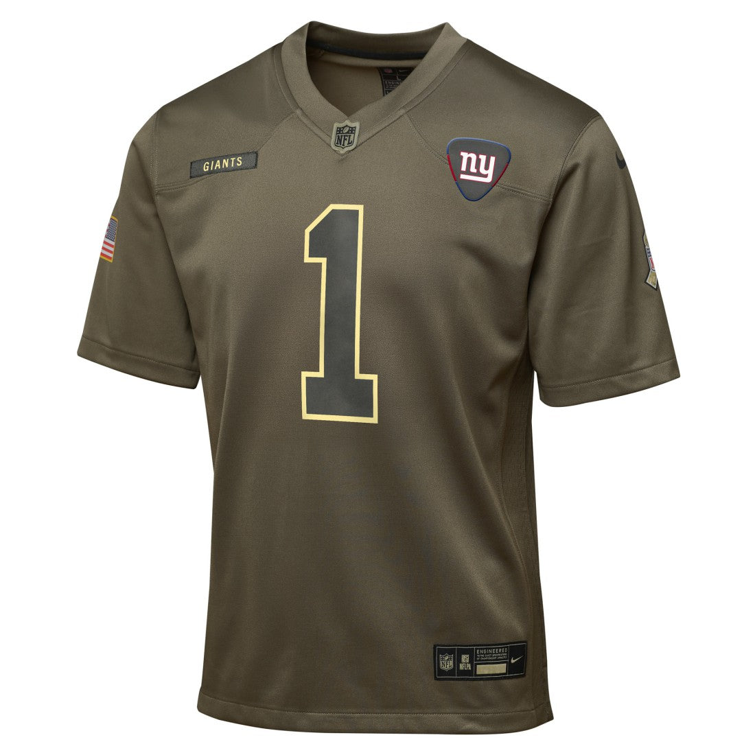 New York Giants Nike Malik Nabers  Youth 2025 Salute to Service Game Jersey