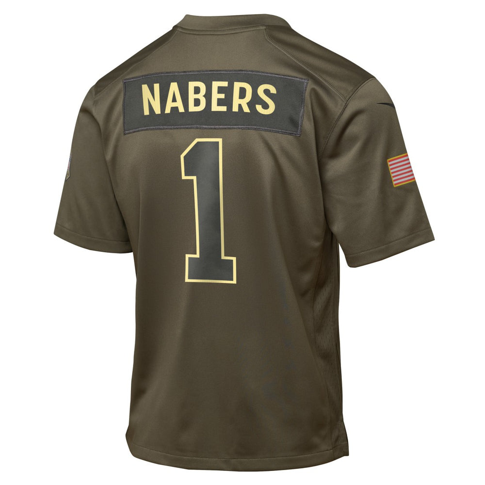 New York Giants Nike Malik Nabers  Youth 2025 Salute to Service Game Jersey