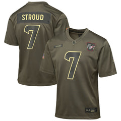 Houston Texans Nike C.J. Stroud  Youth 2025 Salute to Service Game Jersey