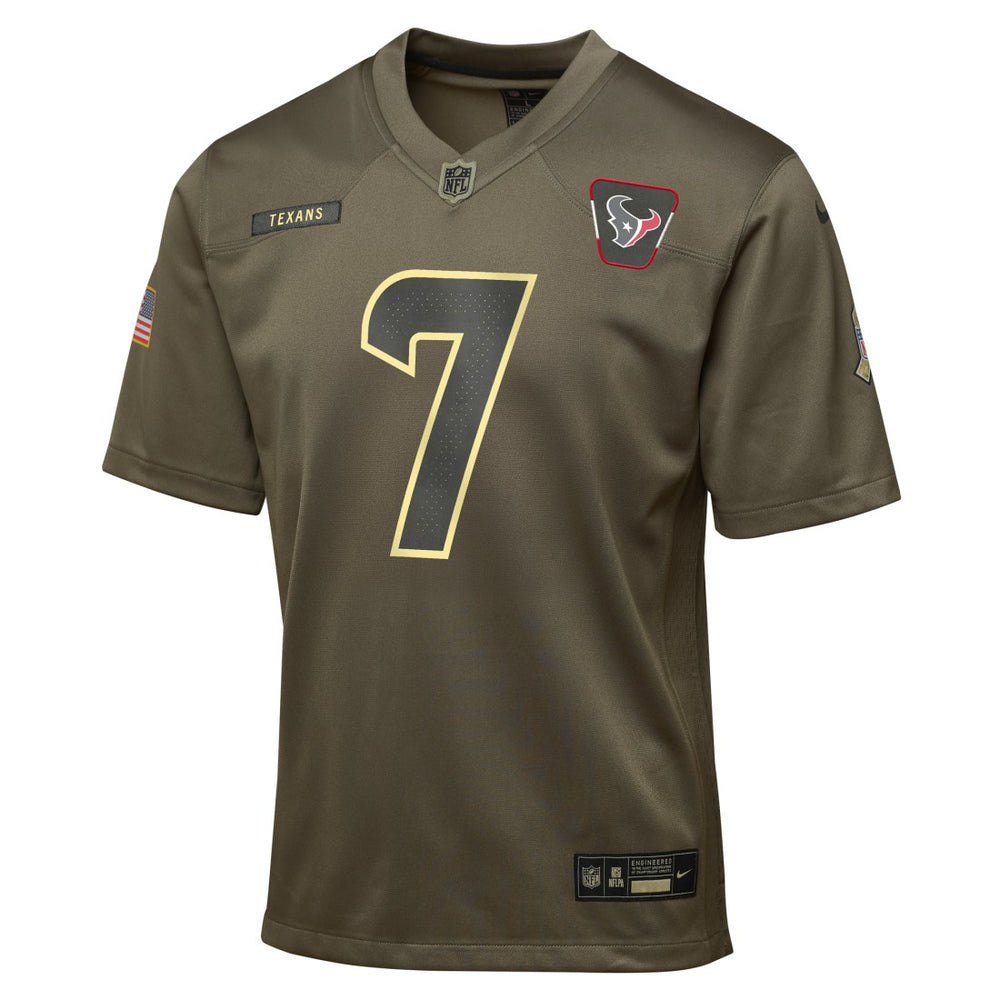 Houston Texans Nike C.J. Stroud  Youth 2025 Salute to Service Game Jersey
