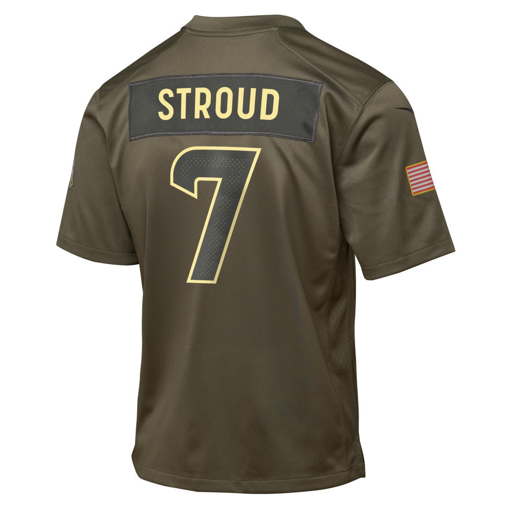 Houston Texans Nike C.J. Stroud  Youth 2025 Salute to Service Game Jersey