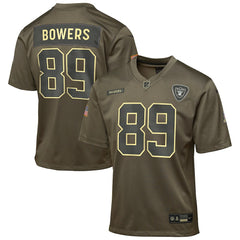 Las Vegas Raiders Nike Brock Bowers  Youth 2025 Salute to Service Game Jersey