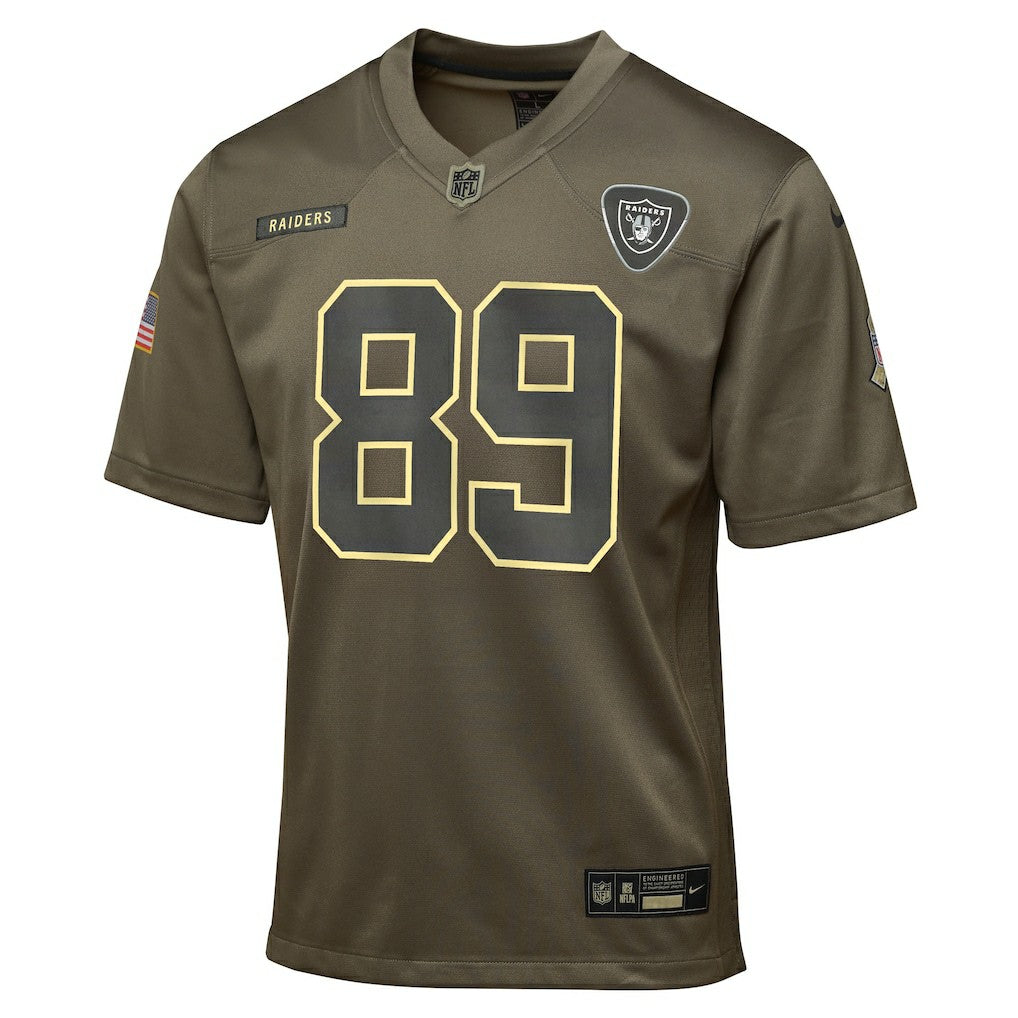 Las Vegas Raiders Nike Brock Bowers  Youth 2025 Salute to Service Game Jersey