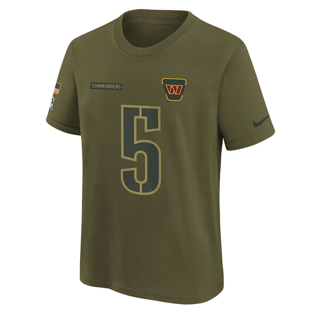 Washington Commanders Nike Jayden Daniels  Youth 2025 Salute to Service Name & Number T-Shirt