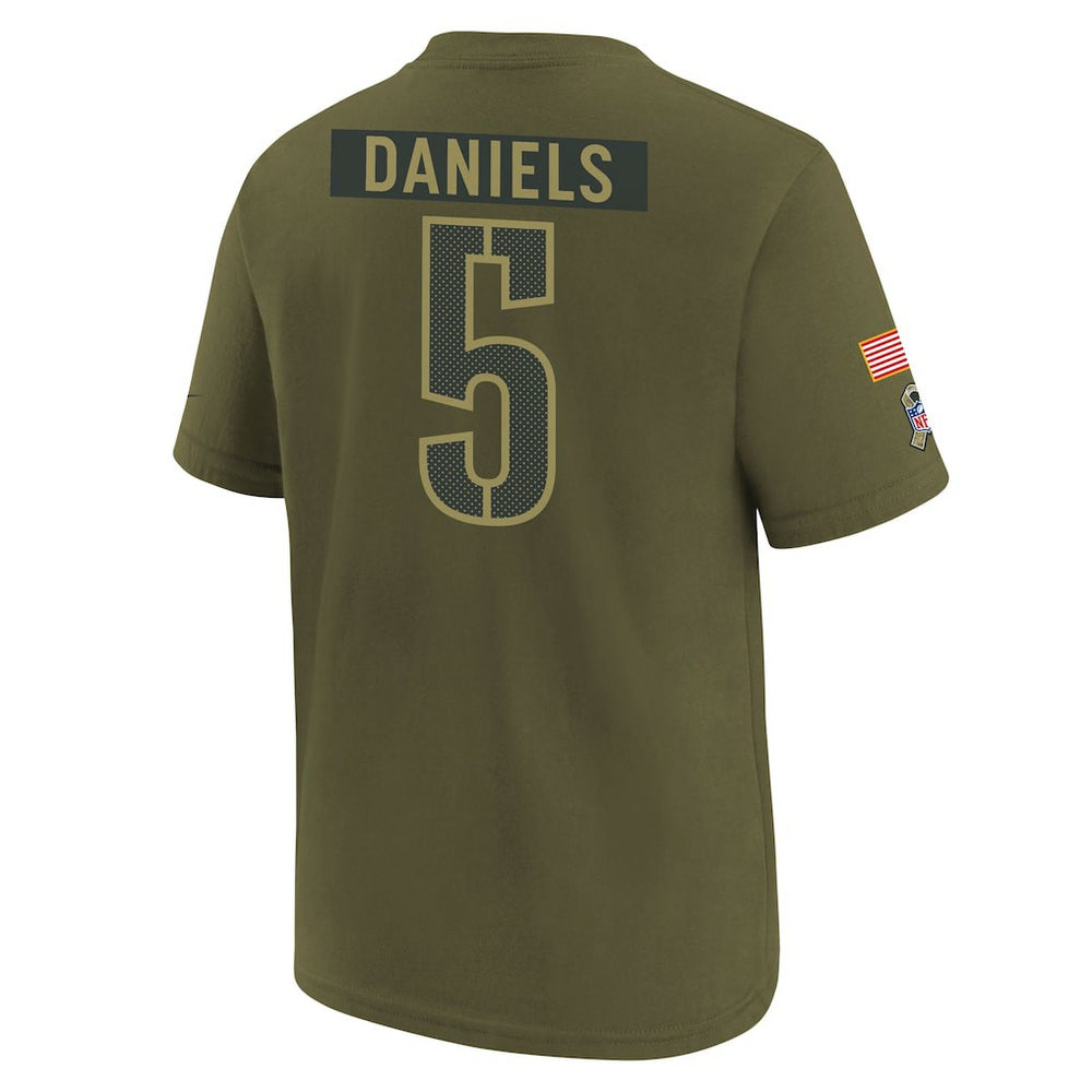 Washington Commanders Nike Jayden Daniels  Youth 2025 Salute to Service Name & Number T-Shirt