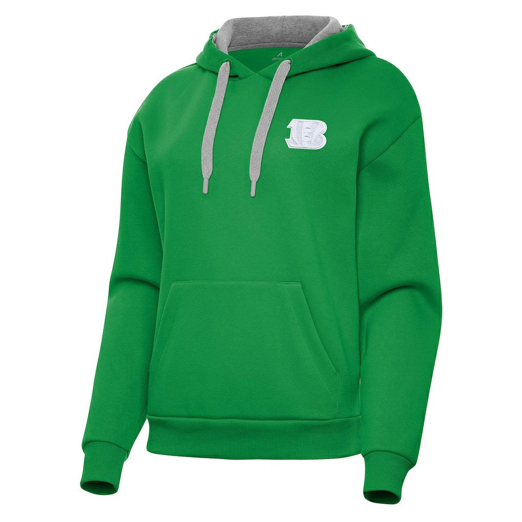 Cincinnati Bengals  Antigua Women's St. Patrick's Day Victory Pullover Hoodie