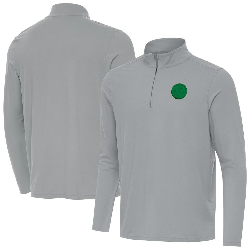 Pittsburgh Steelers  Antigua St Patrick Day Intent Quarter-Zip Pullover Top