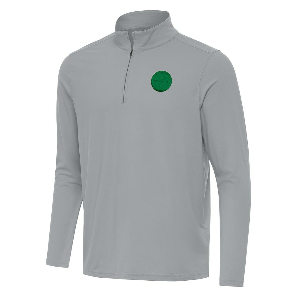 Pittsburgh Steelers  Antigua St Patrick Day Intent Quarter-Zip Pullover Top