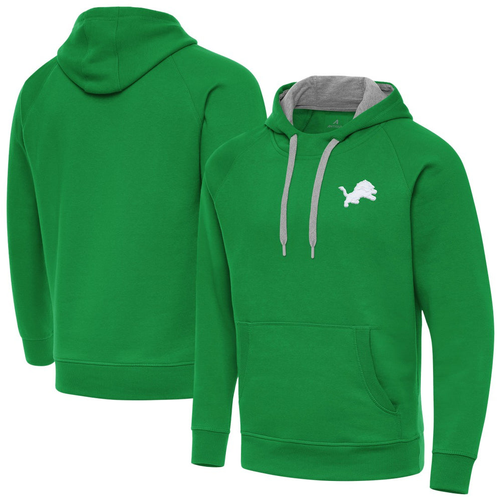 Detroit Lions  Antigua St. Patrick's Day Victory Pullover Hoodie