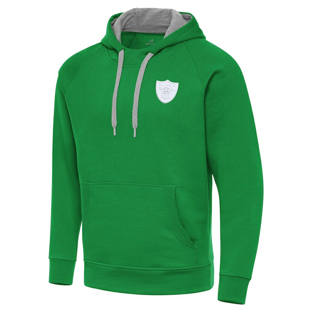 Las Vegas Raiders  Antigua St. Patrick's Day Victory Pullover Hoodie