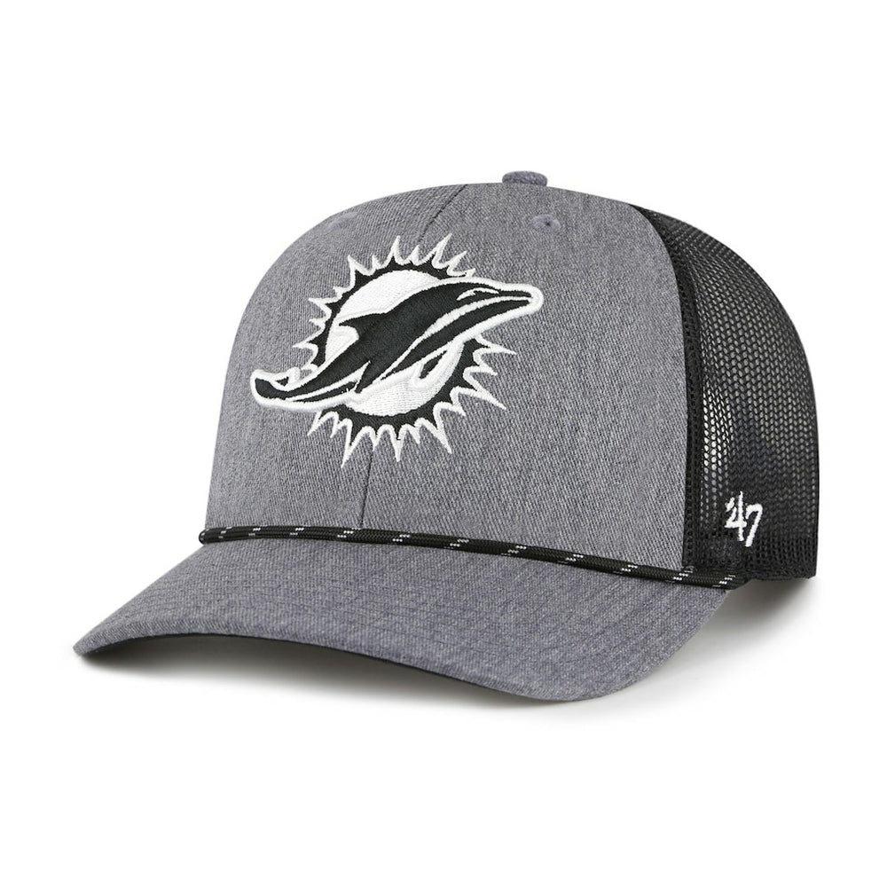Miami Dolphins 47 brand '47 Carbon Rope Trucker Adjustable Hat