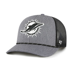 Miami Dolphins 47 brand '47 Carbon Rope Trucker Adjustable Hat