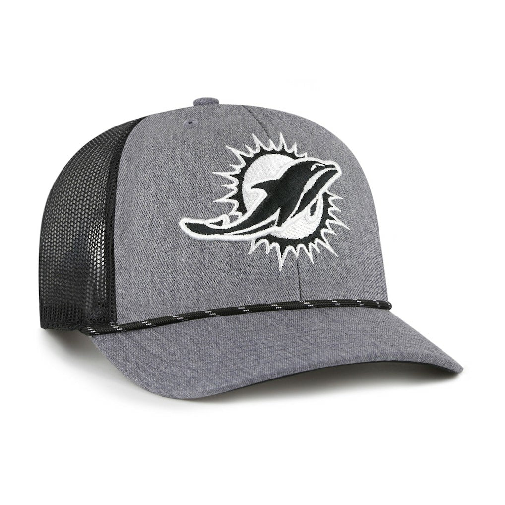 Miami Dolphins 47 brand '47 Carbon Rope Trucker Adjustable Hat