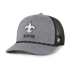 New Orleans Saints 47 brand '47 Carbon Rope Trucker Adjustable Hat