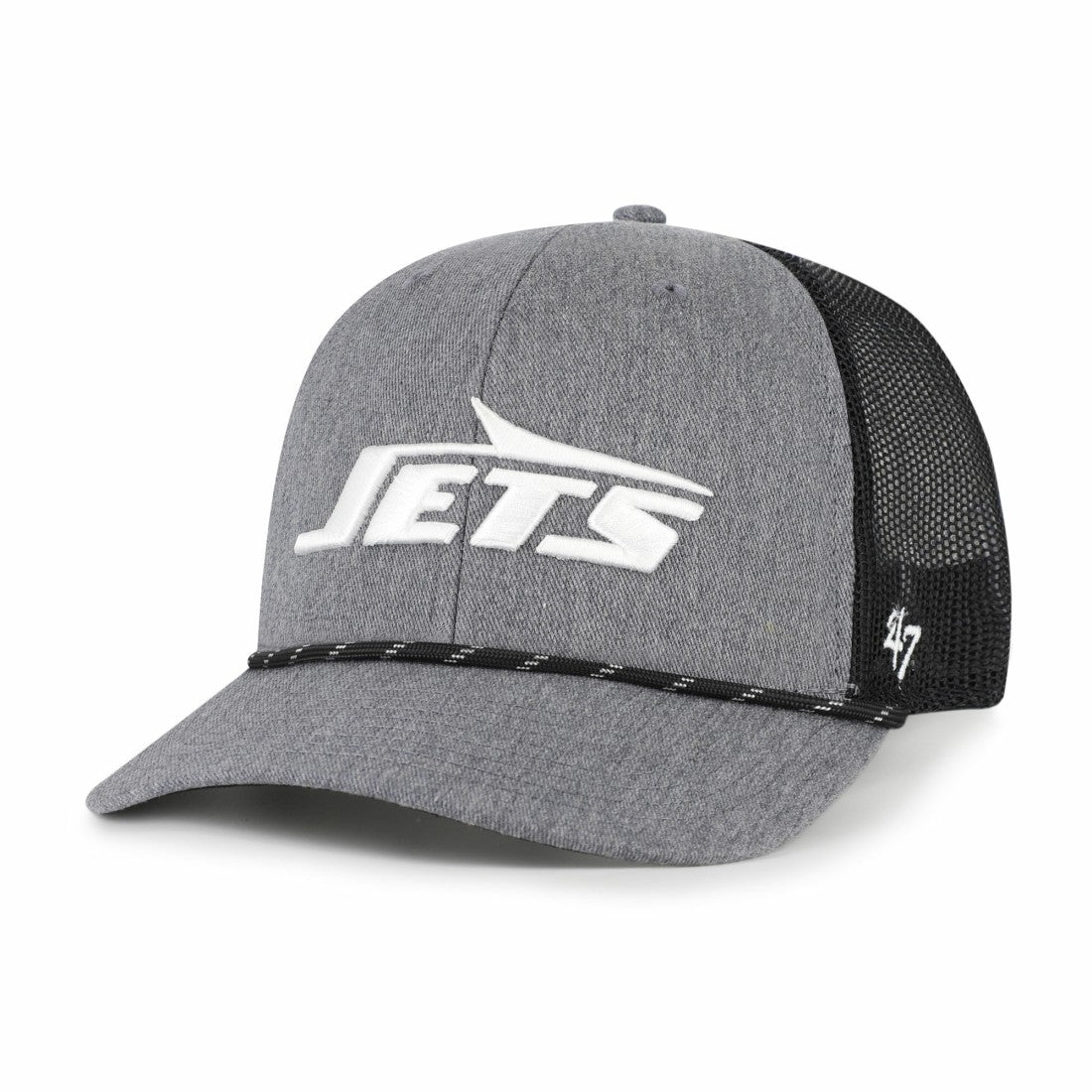 New York Jets 47 brand '47 Carbon Rope Trucker Adjustable Hat