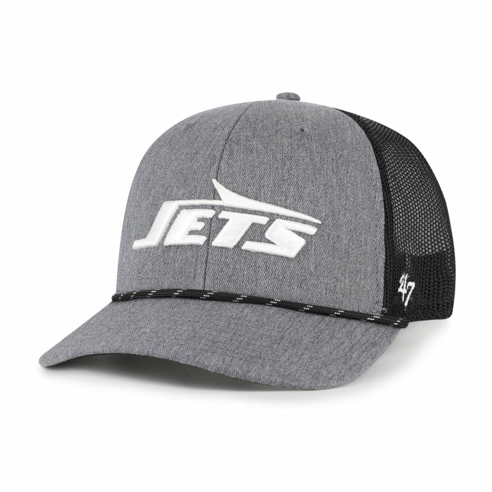 New York Jets 47 brand '47 Carbon Rope Trucker Adjustable Hat