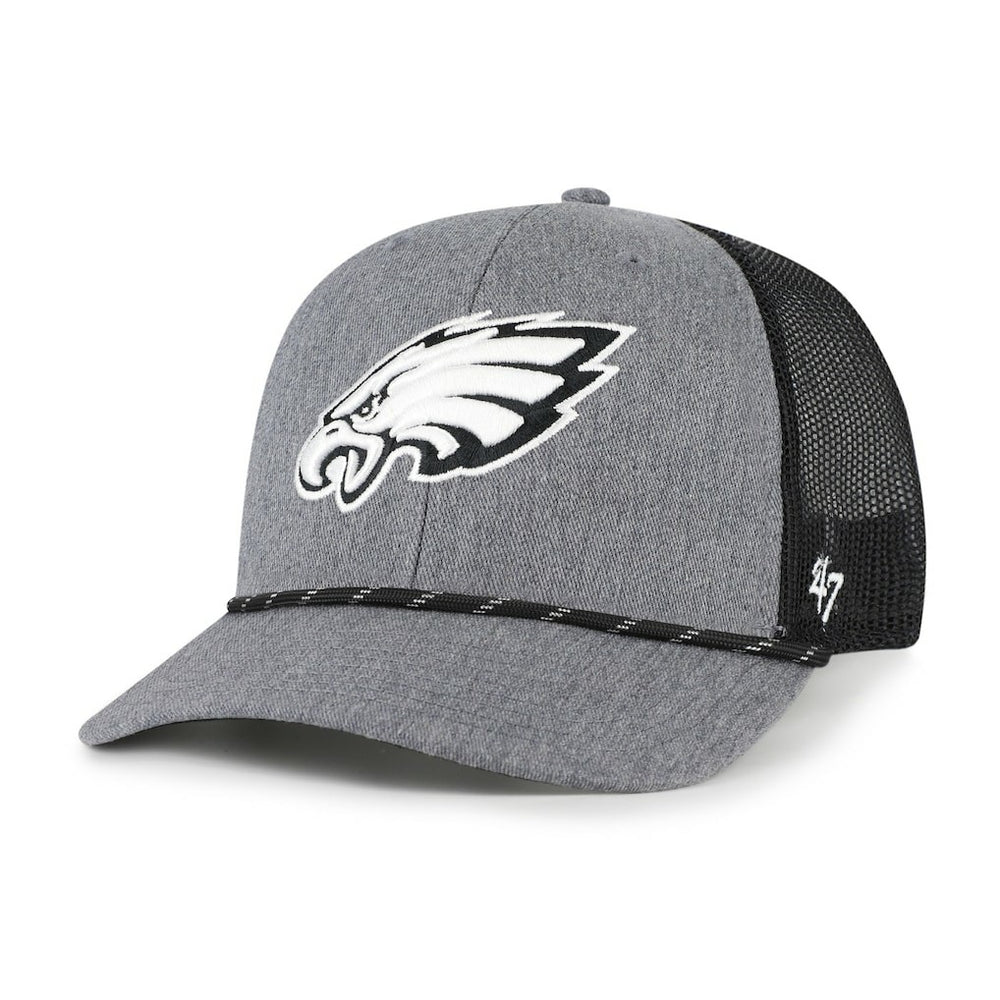 Philadelphia Eagles 47 brand '47 Carbon Rope Trucker Adjustable Hat
