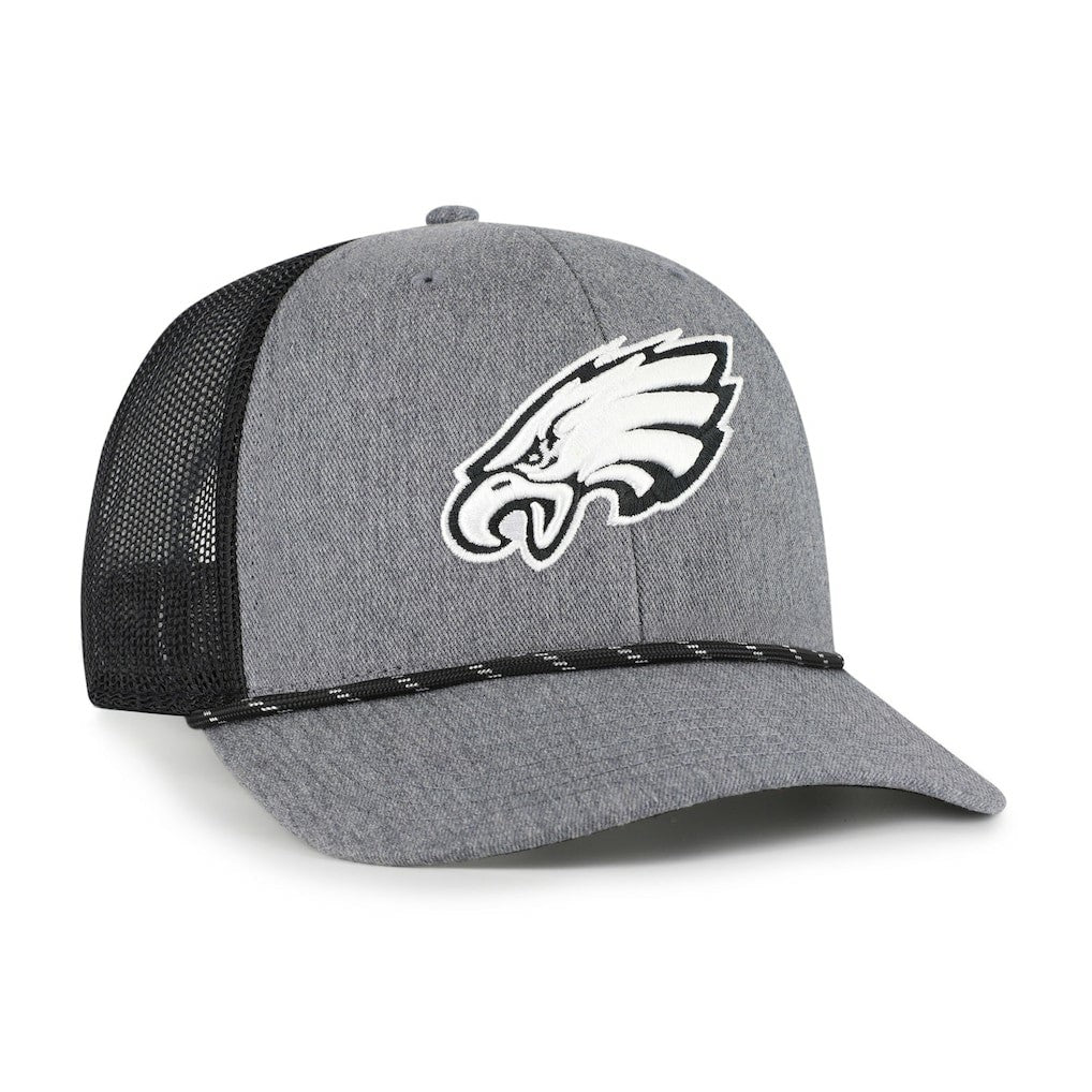 Philadelphia Eagles 47 brand '47 Carbon Rope Trucker Adjustable Hat