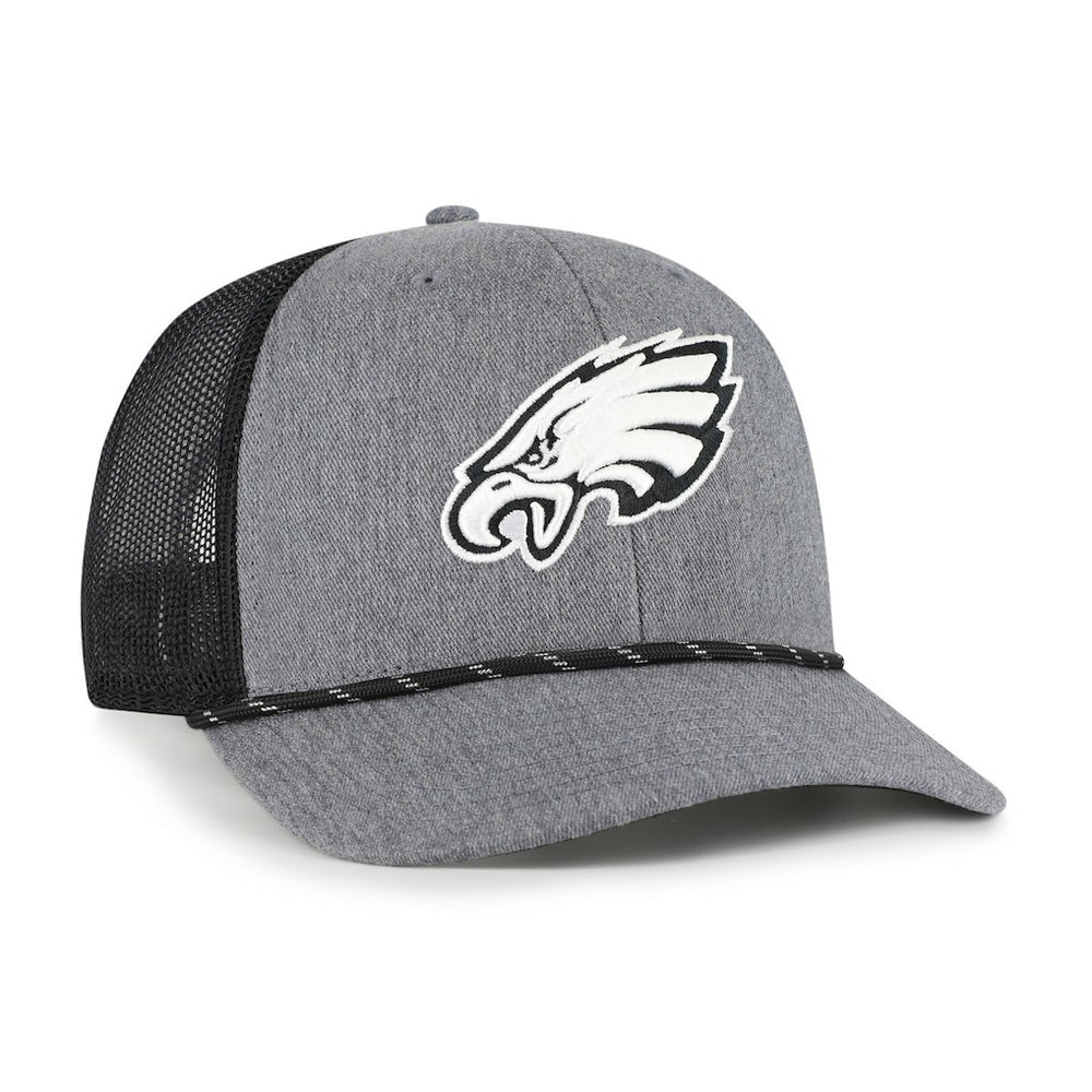 Philadelphia Eagles 47 brand '47 Carbon Rope Trucker Adjustable Hat