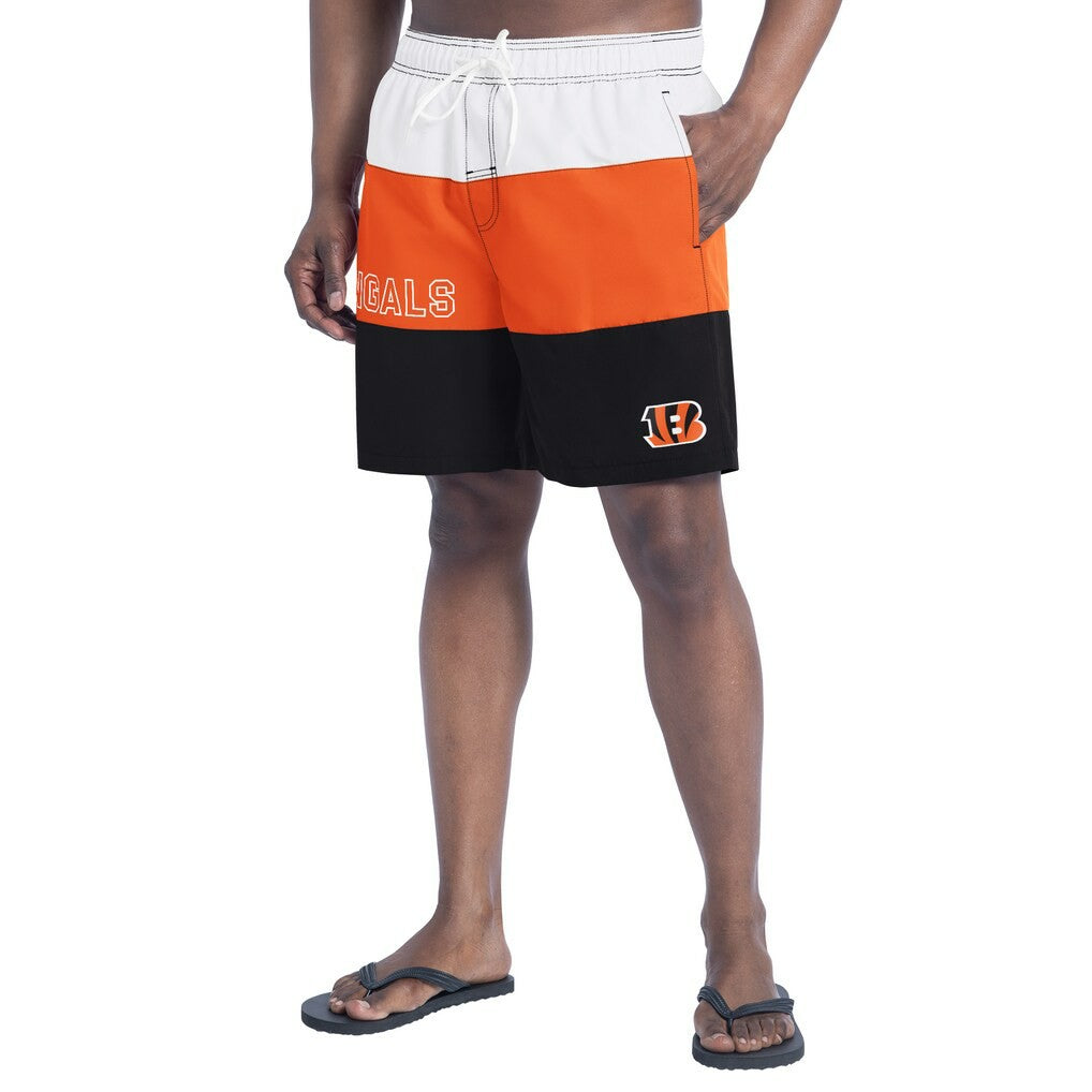 Cincinnati Bengals  G-III Sports by Carl Banks Sunrise Volley Swim Shorts
