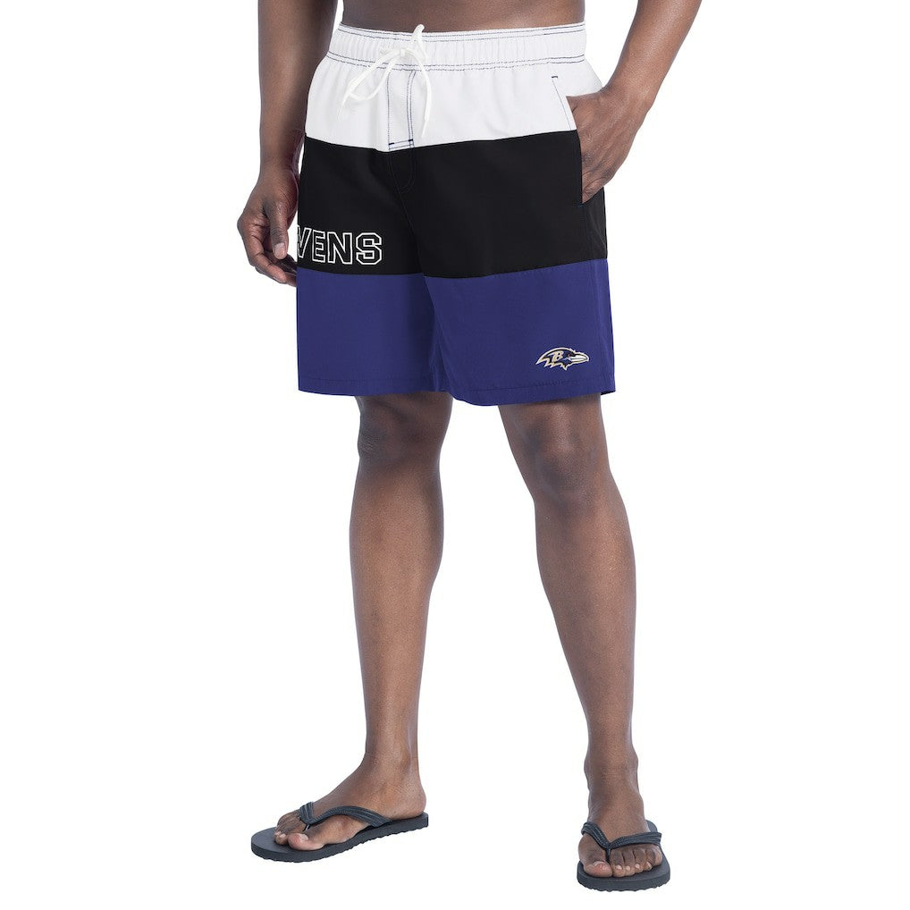 Baltimore Ravens  G-III Sports by Carl Banks Sunrise Volley Swim Shorts