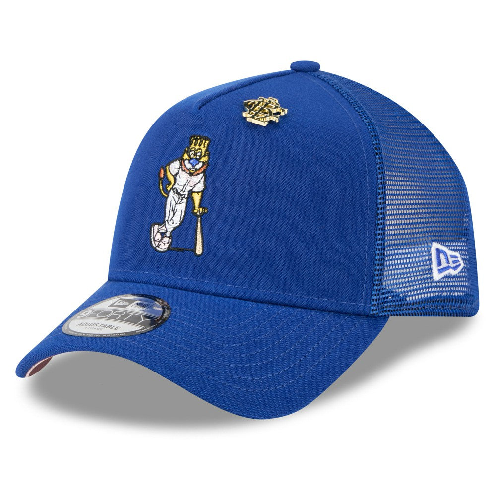 Kansas City Royals New Era 2025 Big League Chew A-Frame 9FORTY Adjustable Trucker Hat | MLB Sale