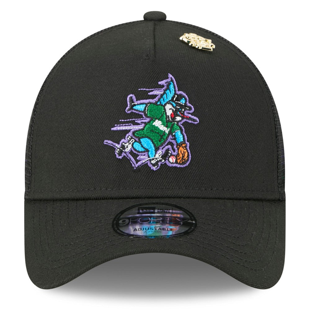 Miami Marlins New Era 2025 Big League Chew A-Frame 9FORTY Adjustable Trucker Hat | MLB Discount