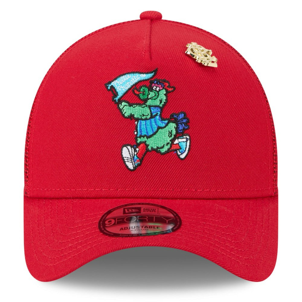 Philadelphia Phillies New Era 2025 Big League Chew A-Frame 9FORTY Adjustable Trucker Hat | MLB Outlet