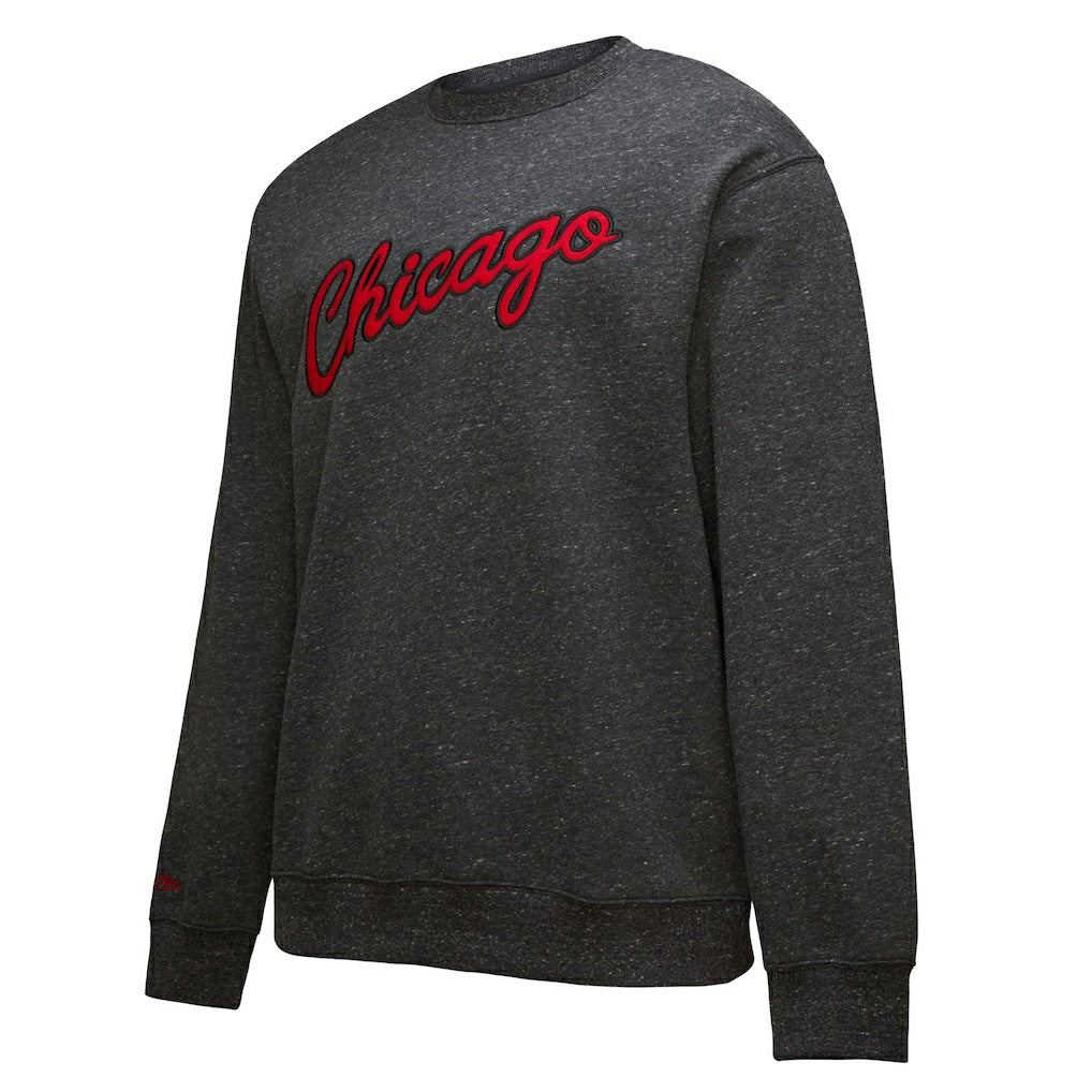 Chicago Bulls Hardwood Classics Blackout Collection Snow Washed Pullover Sweatshirt Discount