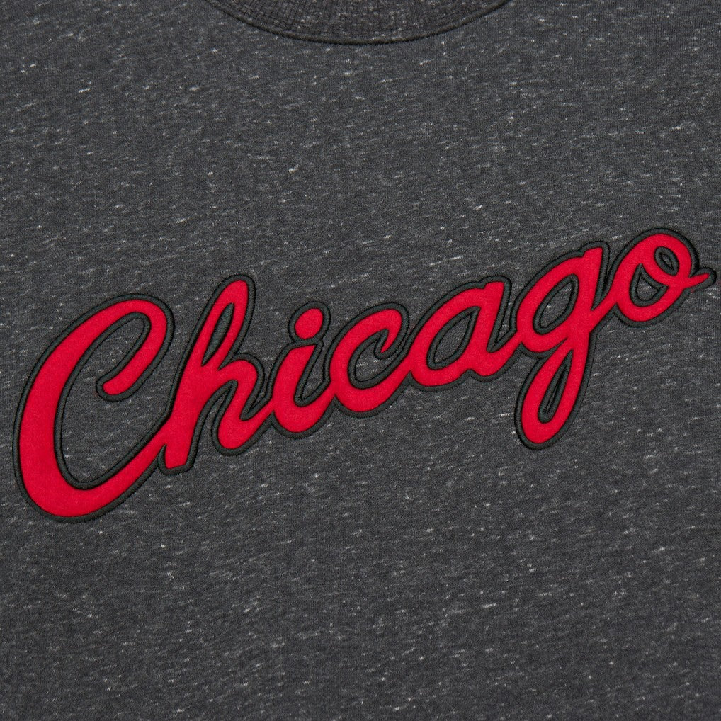 Chicago Bulls Hardwood Classics Blackout Collection Snow Washed Pullover Sweatshirt Discount