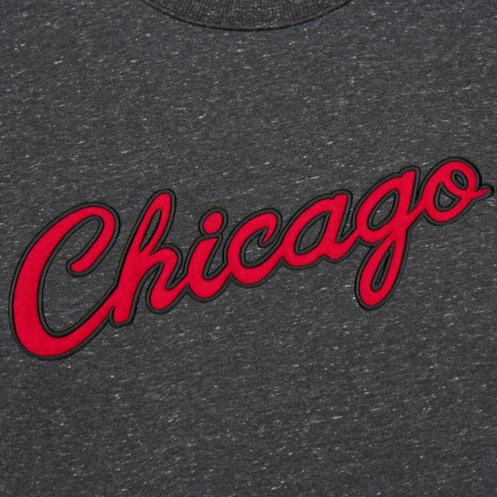 Chicago Bulls Hardwood Classics Blackout Collection Snow Washed Pullover Sweatshirt Discount