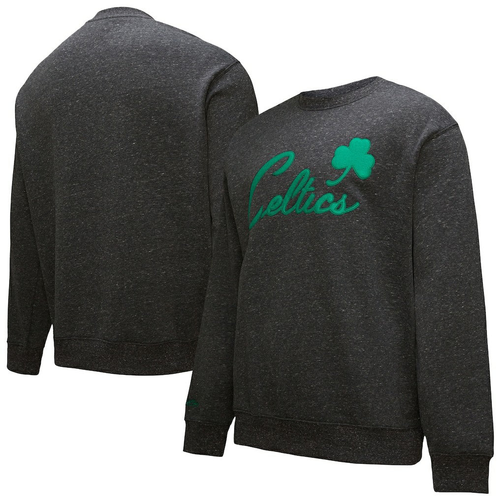 Boston Celtics Hardwood Classics Blackout Collection Snow Washed Pullover Sweatshirt Outlet