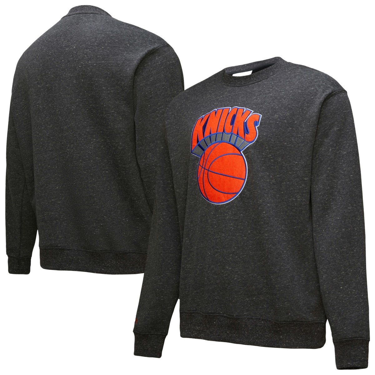 New York Knicks Hardwood Classics Blackout Collection Snow Washed Pullover Sweatshirt Discount