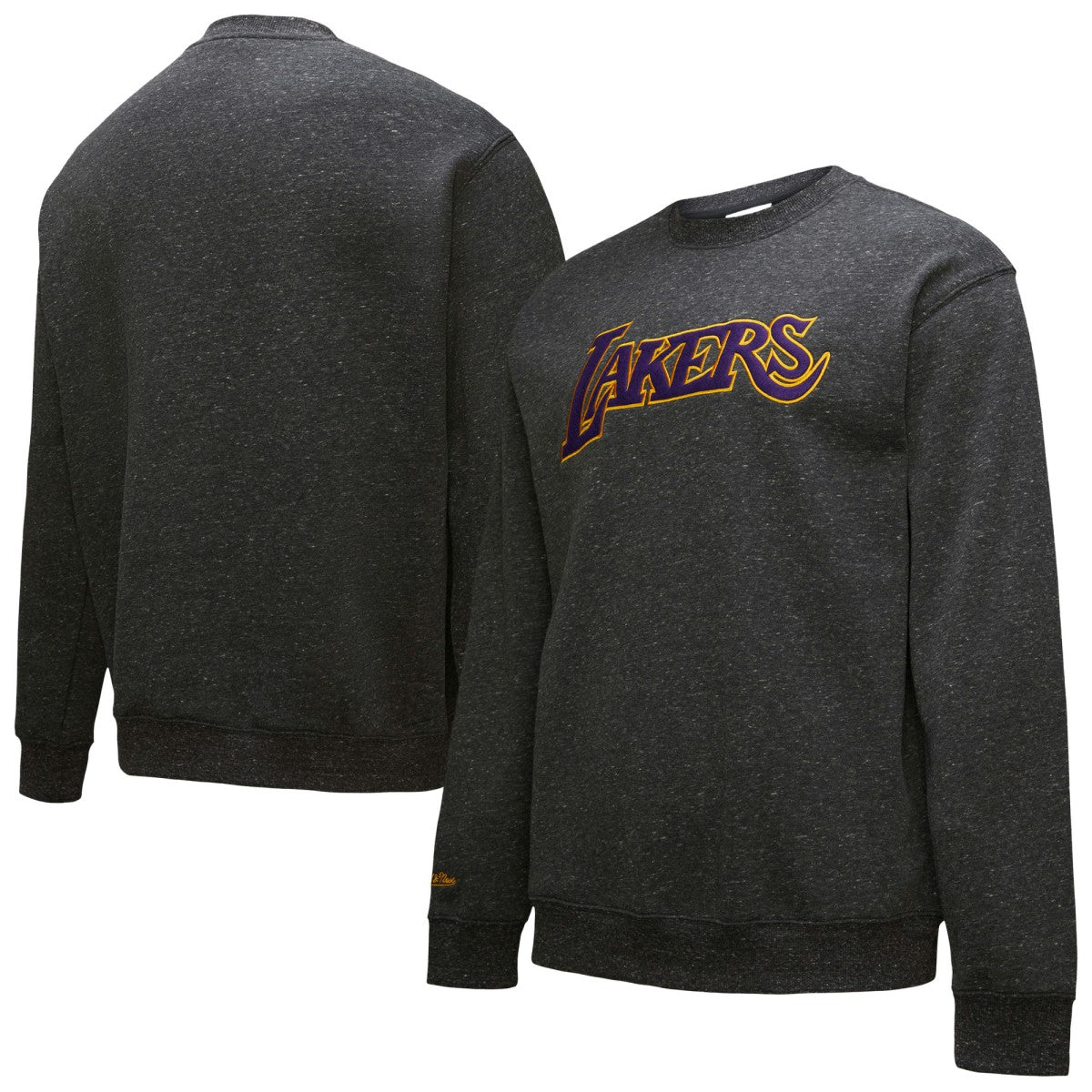 Los Angeles Lakers Black Out Collection Snow Washed Vintage Logo Pullover Sweatshirt Discount