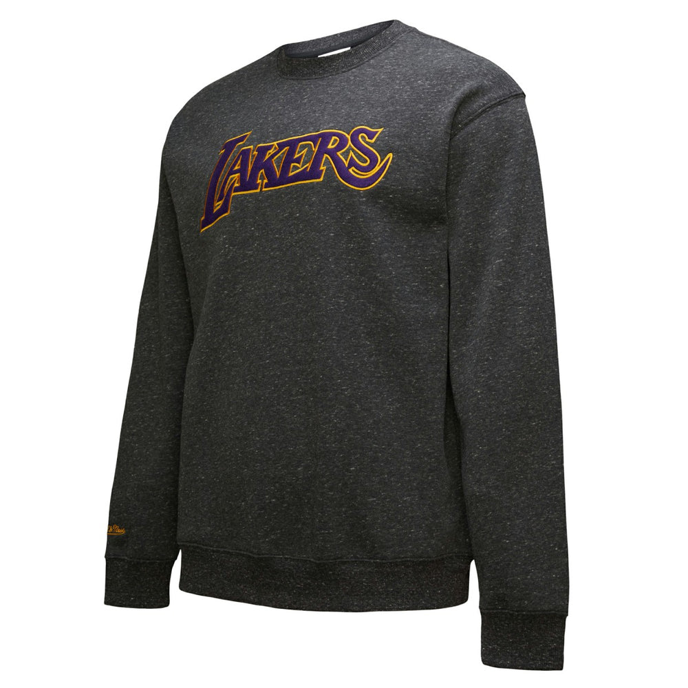 Los Angeles Lakers Black Out Collection Snow Washed Vintage Logo Pullover Sweatshirt Discount