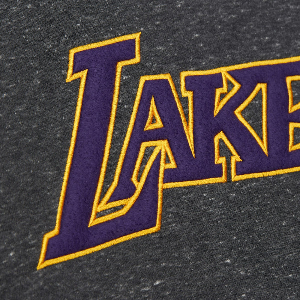 Los Angeles Lakers Black Out Collection Snow Washed Vintage Logo Pullover Sweatshirt Discount