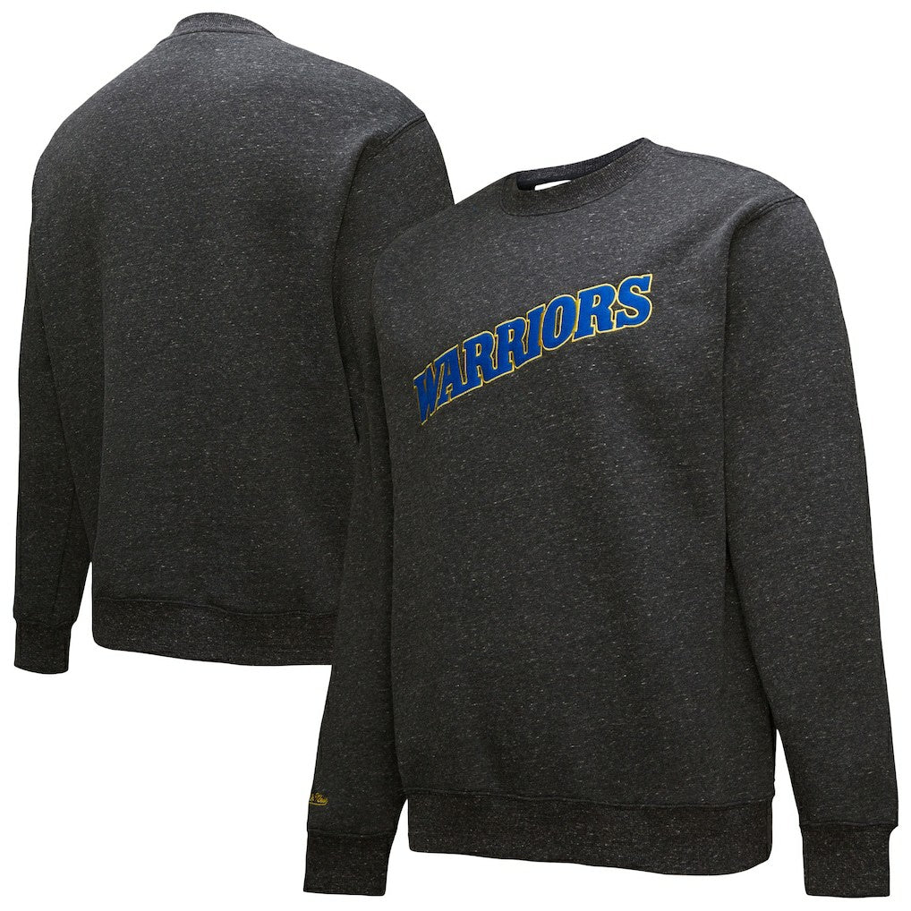Golden State Warriors Black Out Collection Snow Washed Vintage Logo Pullover Sweatshirt sale Online