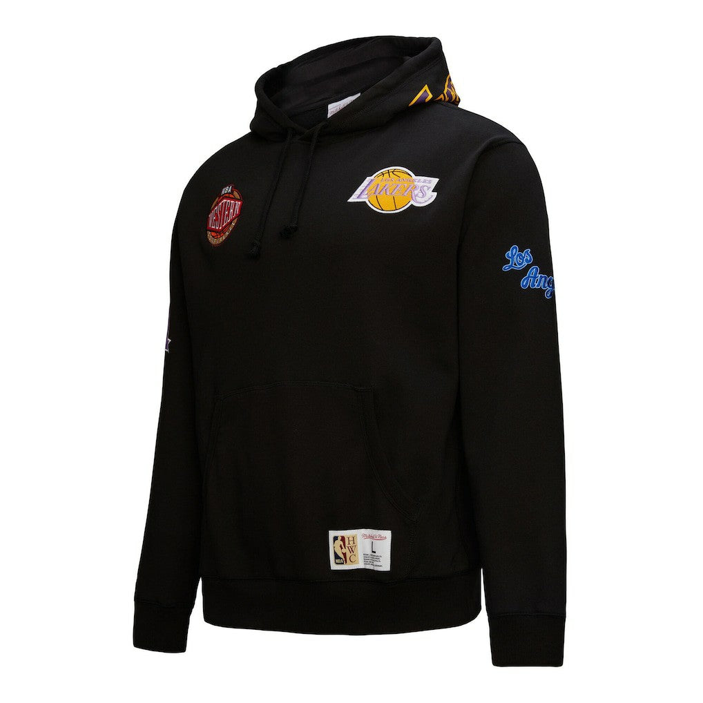 Los Angeles Lakers Hardwood Classics Blackout Collection Pullover Hoodie Discount