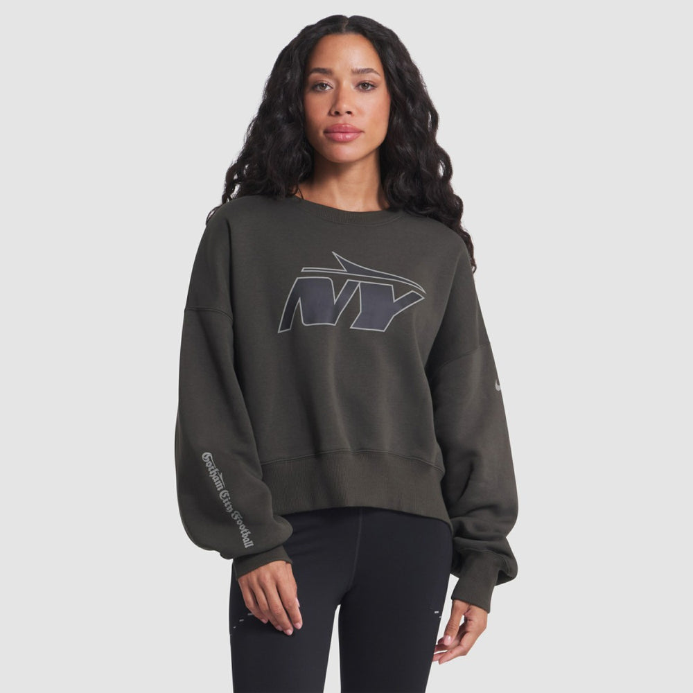 New York Jets Nike Women's 2025 Rivalries Collection Oversized Phoenix Fleece Sweatshirt