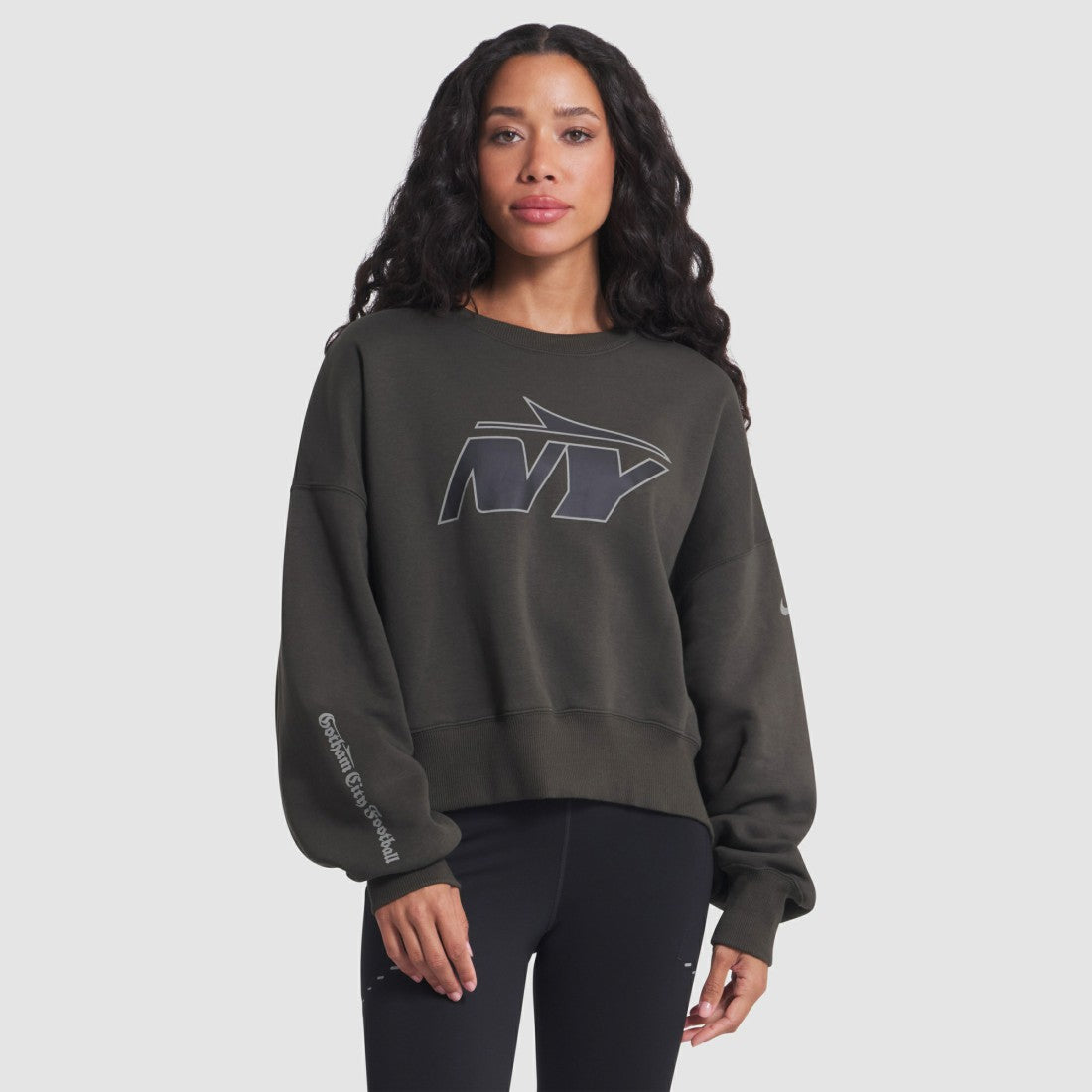 New York Jets Nike Women's 2025 Rivalries Collection Oversized Phoenix Fleece Sweatshirt
