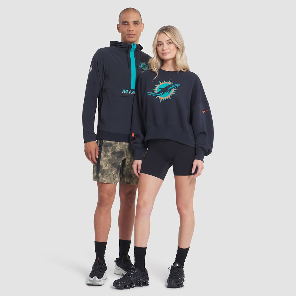 Miami Dolphins Nike Women's 2025 Rivalries Collection Oversized Phoenix Fleece Sweatshirt