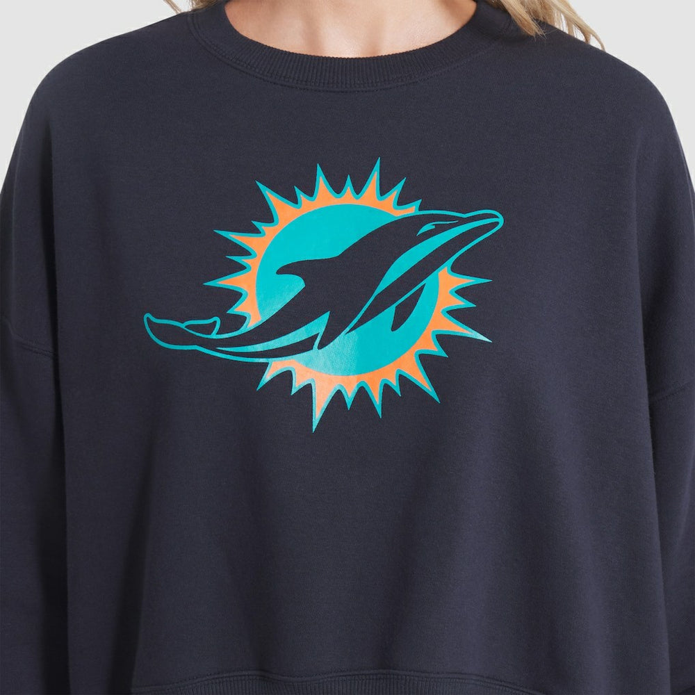 Miami Dolphins Nike Women's 2025 Rivalries Collection Oversized Phoenix Fleece Sweatshirt