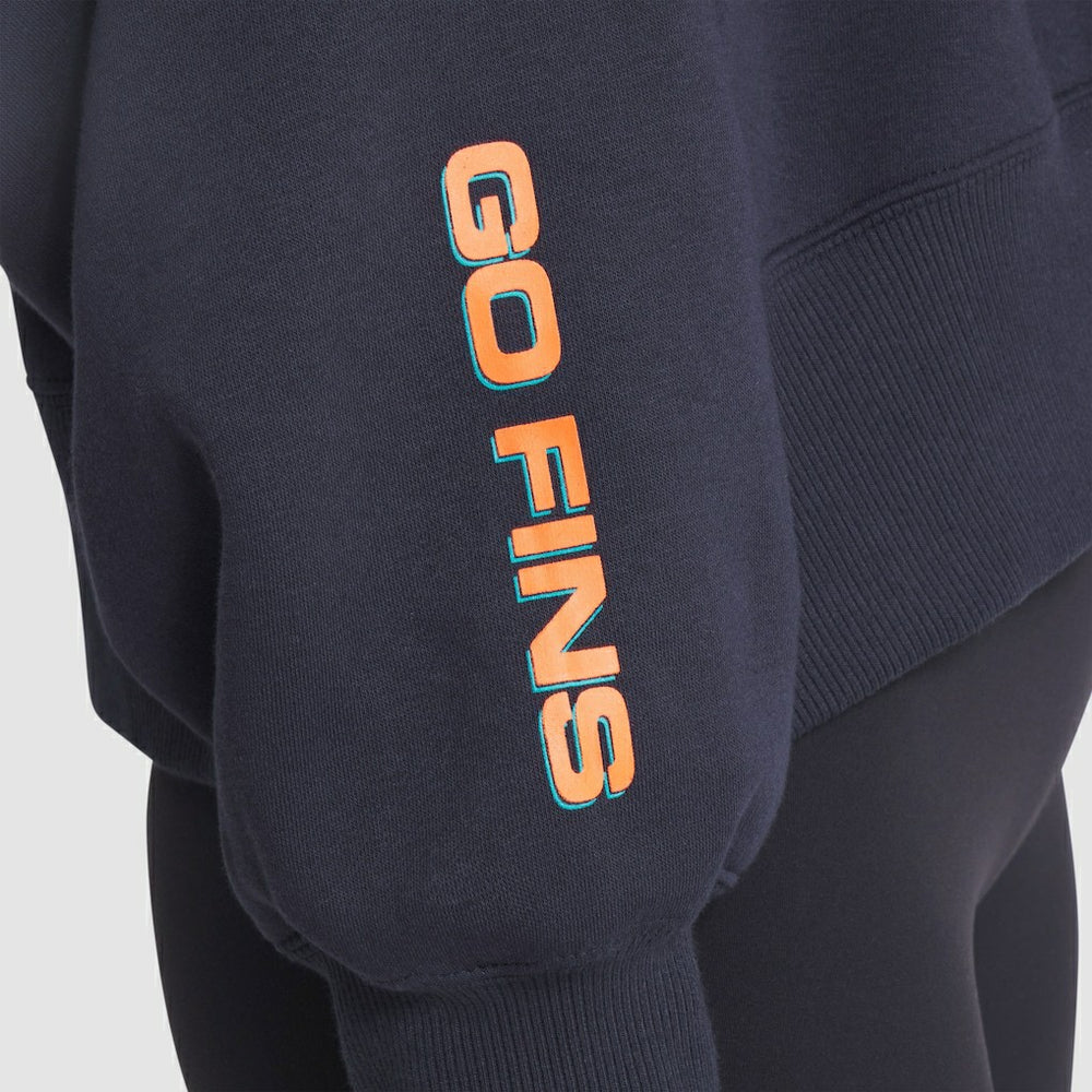 Miami Dolphins Nike Women's 2025 Rivalries Collection Oversized Phoenix Fleece Sweatshirt