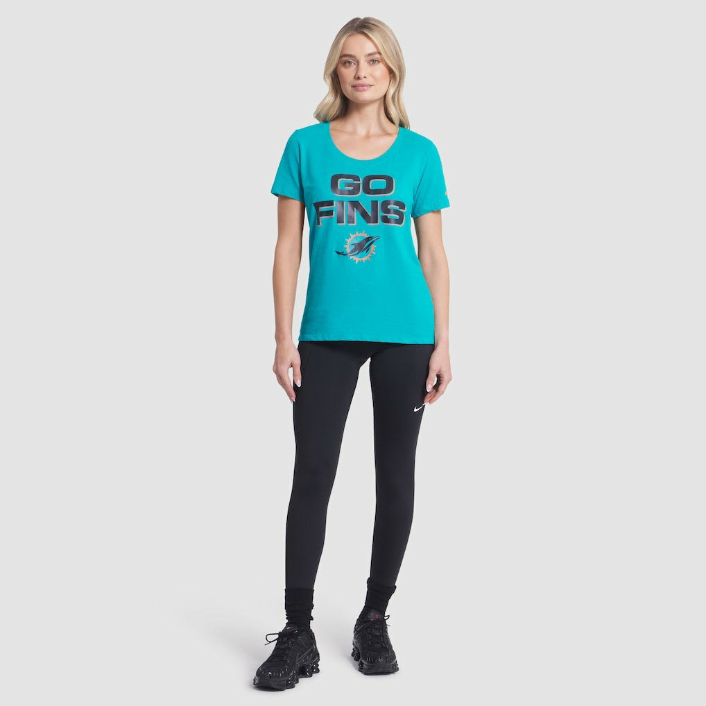 Miami Dolphins Nike Women's 2025 Rivalries Collection Slub Dri-FIT T-Shirt