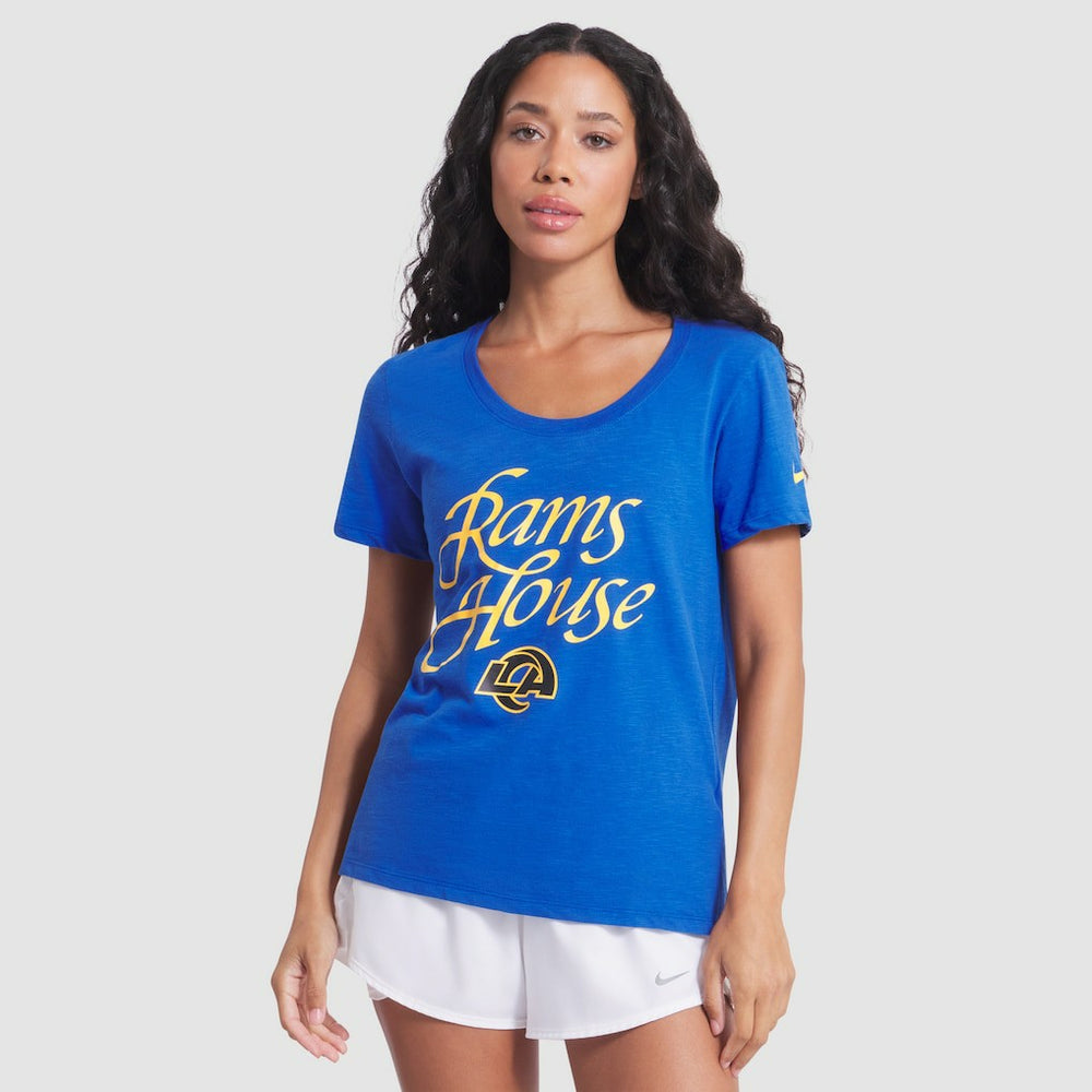 Los Angeles Rams Nike Women's 2025 Rivalries Collection Slub Dri-FIT T-Shirt